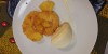 Ananas rôti + boule vanille